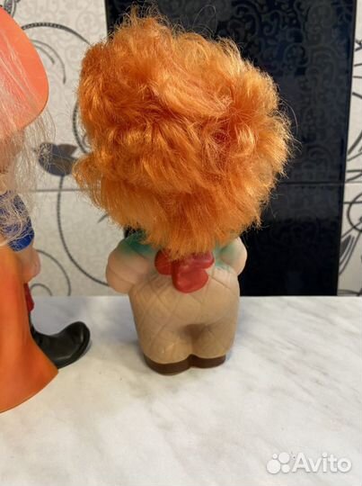 Резиновая игрушка СССР Бармалей карлсон кот в сапо