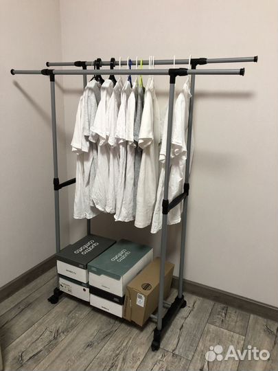 Вешалка напольная для одежды телескопическая