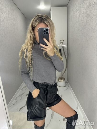 Шорты из эко кожи