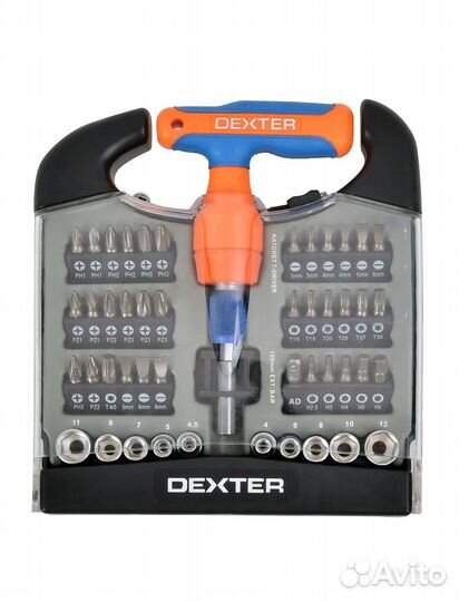 Отвёртка с набором насадок Dexter 48 предметов