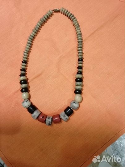Бусы СССР из натуральных камней винтаж
