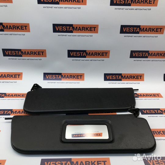 Черные солнцезащитные козырьки с зеркалом для 2107