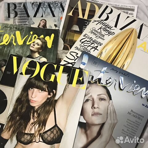 Vogue, Interview, Bazaar, elle girl, афиша