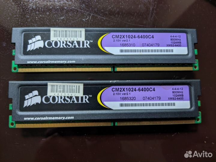 Оперативная память Corsair CM2X1024-6400C4 DDR2