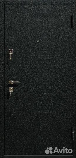 Металлические двери с отделкой порошок«крокодил»