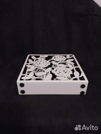 Блюдо- поднос Салфетница посеребрение