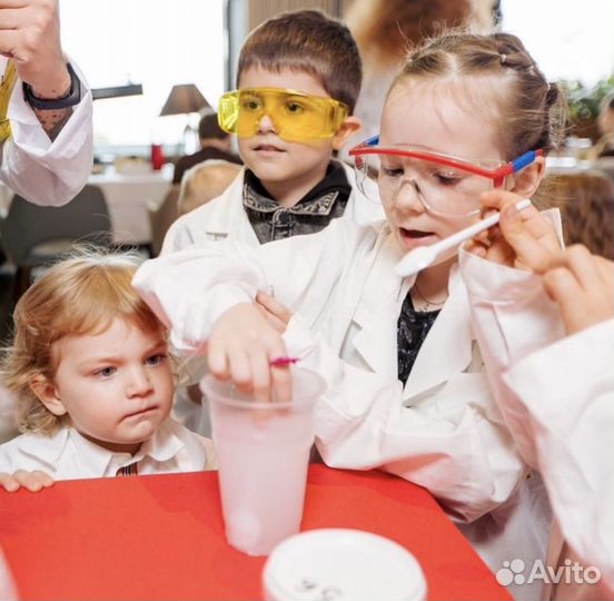 Научное шоу, сладкая вата, Слаймы, фокусник