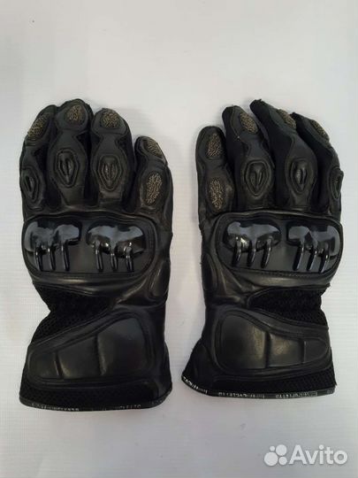 Мото перчатки кожа, L