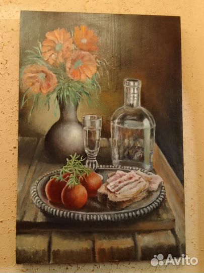 Картина маслом на дереве