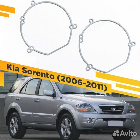 Рамки для замены линз в фарах Kia Sorento 2006-201