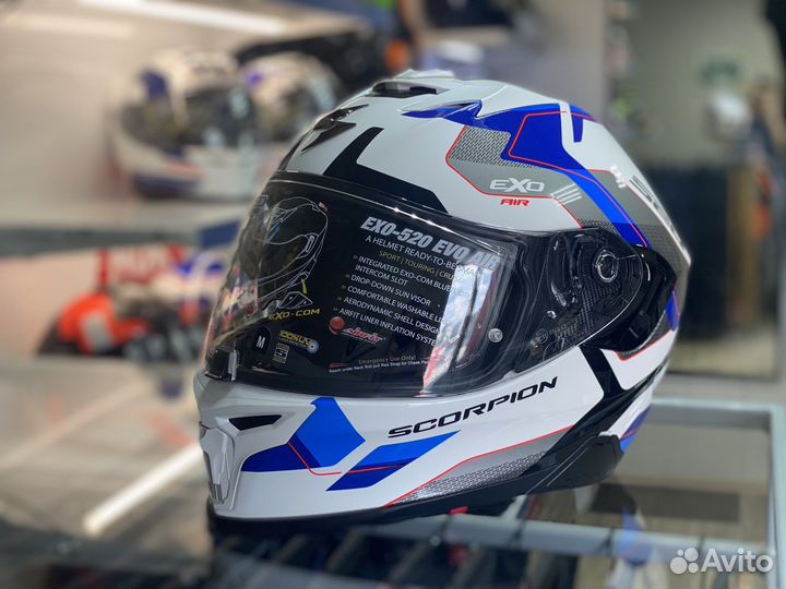 Мотошлем Scorpion Exo 520 синий