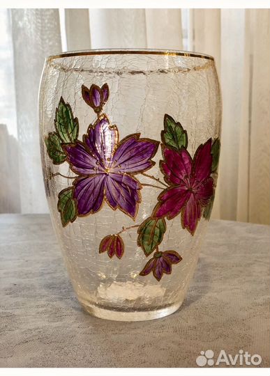 Ваза фарфоровая голубая