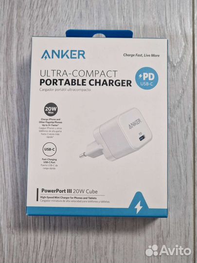 Зарядное устройство Anker PowerPort lll 20W Cube
