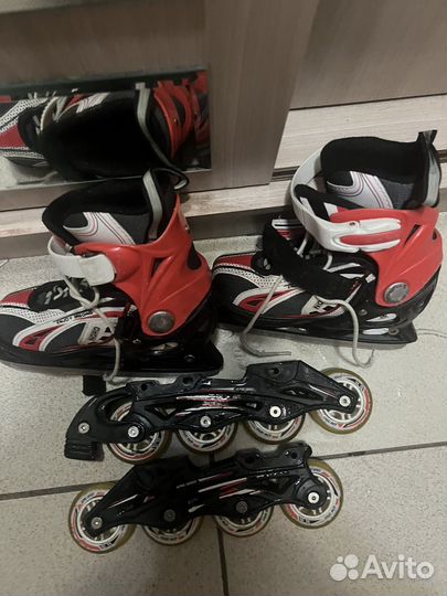 Коньки и ролики 2 в 1