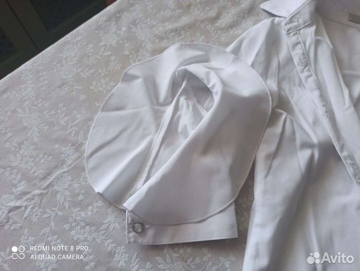 Блузка белая для девочек 140