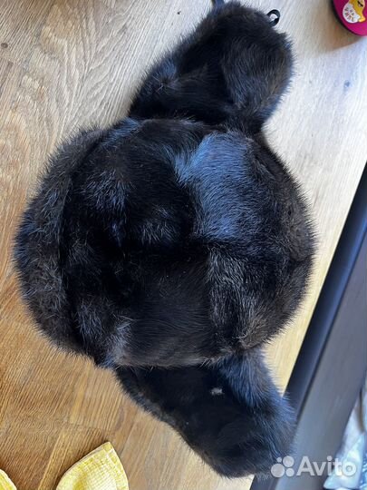 Шапка ушанка из норки мужская