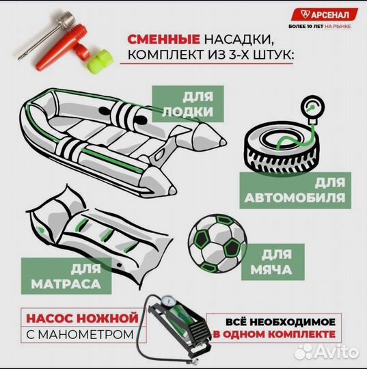 Насос автомобильный ножной