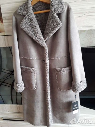Дубленка эко 54 размер, новая, искуственная