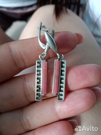 Серебряные серьги СССР винтаж