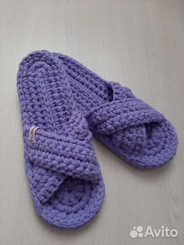 Тапочки вязаные. Ручная работа