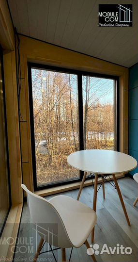 Модульный дом с открытой террасой