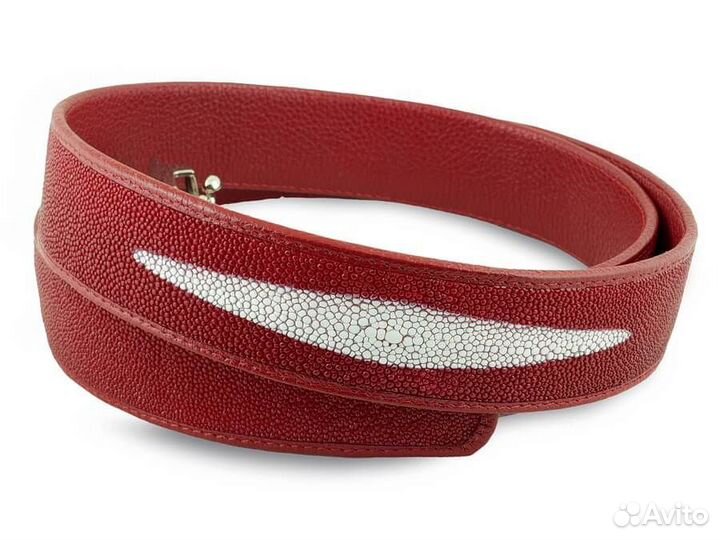 Красный ремень из ската