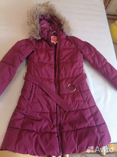 Пуховик зимний для девочки 158