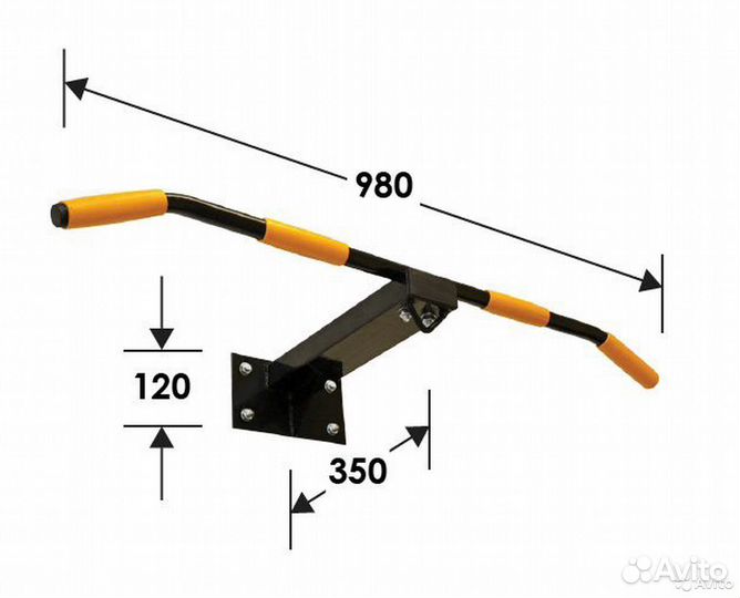 Турник с креплением на колонну