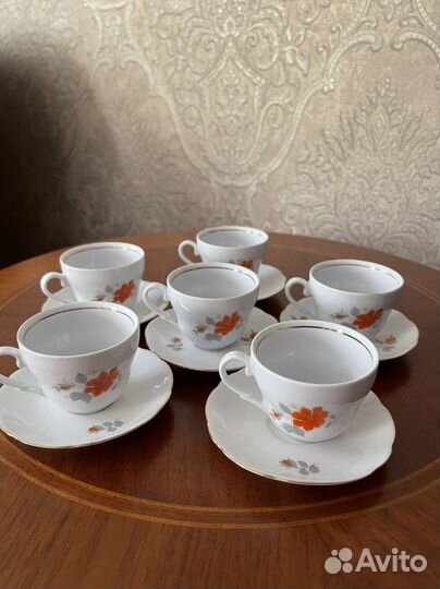 Чашка, кофейные пары, 6 шт