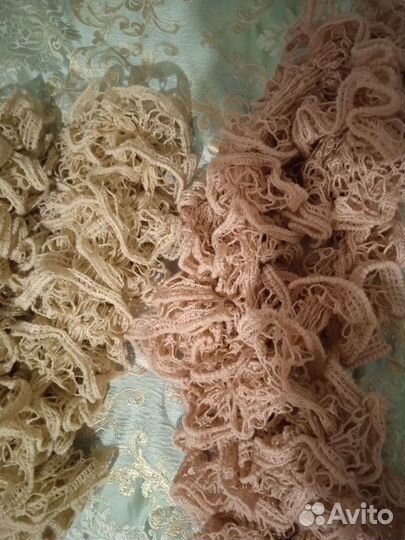 Шарф бежевый и пудрово-розовый