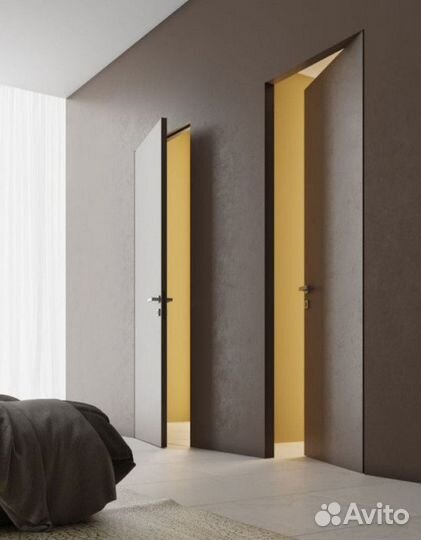 Скрытые двери под отделку