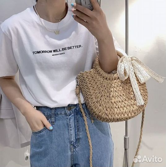 Сумка плетеная летняя