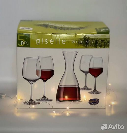 Набор бокалы и декантер Crystalex bohemia