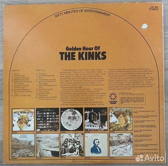 Hollies+Kinks-Golden LP UK NM