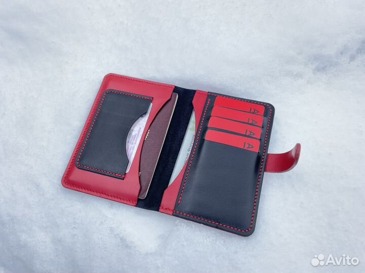 Обложка для документов натуральная кожа