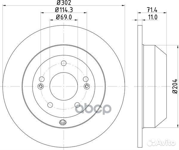 Диск тормозной зад ND6066K nisshinbo