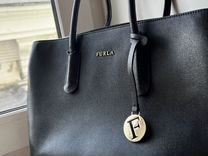 Сумка furla черная с ручками большая