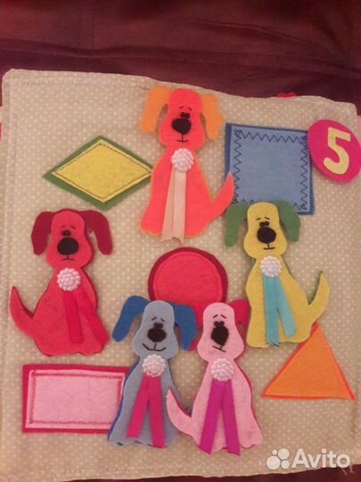 Игрушка Развивающая книга из фетра