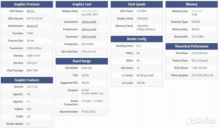 Evga GeForce GTX 580 3 GB