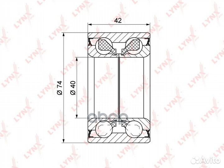 Подшипник ступ.toyota avensis/corolla 97-08 пер