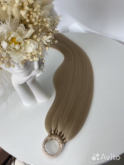 Хвост волосы на резинке