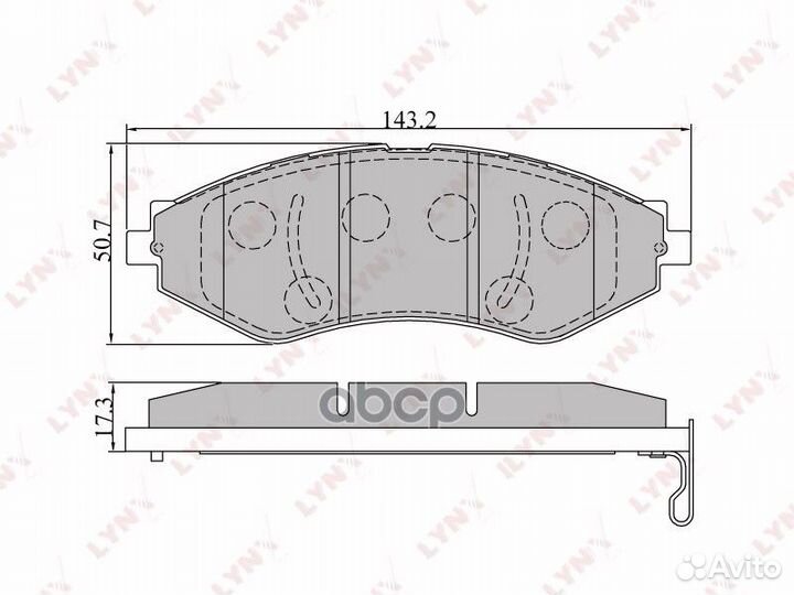Колодки тормозные дисковые перед BD1805 LYN