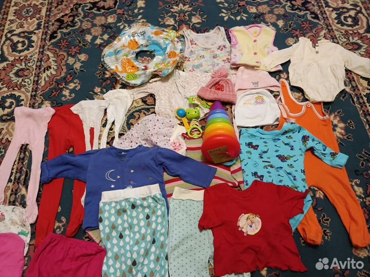 Детские вещи пакетом от 0 до до 7 +мес для девочки