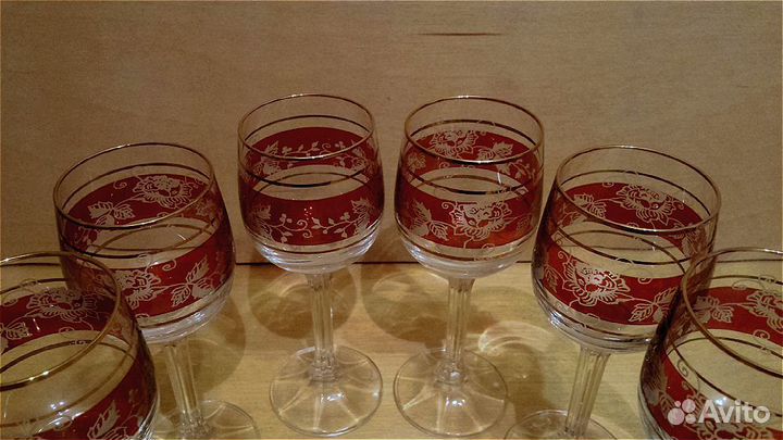Хрустальные фужеры бокалы Богемия Чехословакия