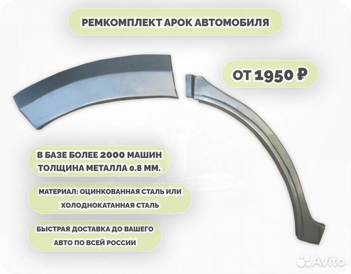 Ремонтные арки (ремкомплект) на машину