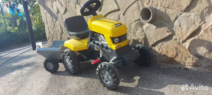 Трактор каталка с прицепом