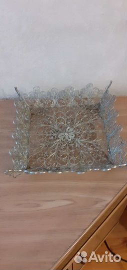 Конфетница, ваза для фруктов, мельхиор