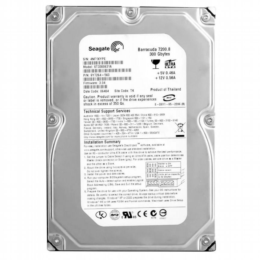 [ST3300631A] Жесткий Диск Seagate 9y7264 300gb St3300631a