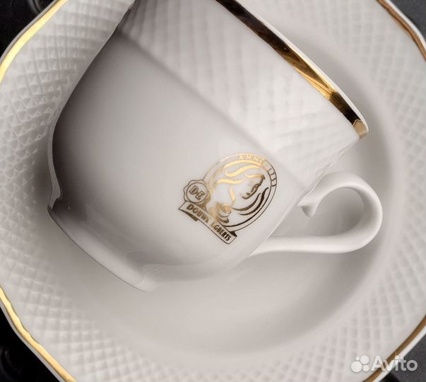 Чайная пара гигант,кофейная пара.Фарфор СССР