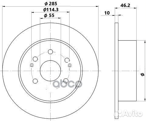 Диск торм. для а/м Geely Coolray (18) зад. d285